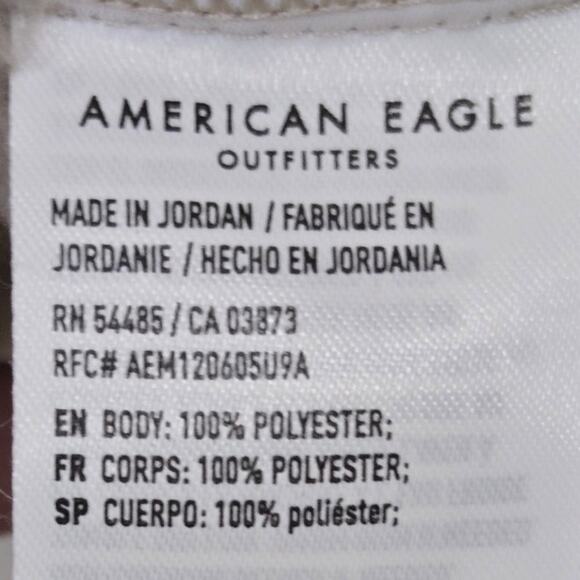 American Eagle Sherpa Fleece Quarter Zip Pullover Beige (Tag S, Fits M/L) - Picture 10 of 10